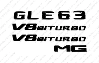 Набор от стикери, с черна лъскава емблема за GLE63 V8 Biturbo AMG W166