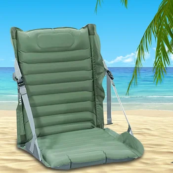 Надуваем сгъваем стол къмпинг, регулируем под различни ъгли и наклони, Преносима въздушна възглавница, тежкотоварни стълбовете за пикник на плажа
