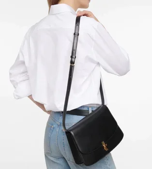 Нова стилна чанта Sofia с Т-образна метална пуговицей, проста кутия в ретро стил, опаковка тофу, опаковане с крив кръст