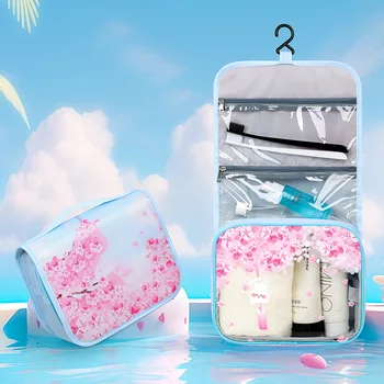 Нова чанта за измиване на куката, многофункционална чанта за съхранение на козметика, мода водоустойчив преносима косметичка за грим