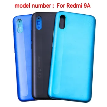 Новост за Xiaomi Redmi 9A Задната част на кутията на батерията Redmi 9A задната врата корпус на батерията Корпус на шаси Добавите мощност Замени бутони за регулиране на силата на звука