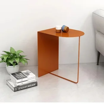 Обичай малък приставной маса от скандинавския желязо, лампа, Луксозна Креативна дизайнерска Мобилни нощно шкафче, Малка масичка, нощно шкафче