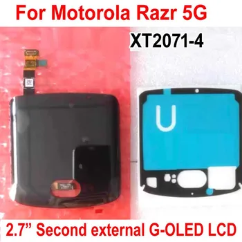 Оригиналната Сгъваема P-OLED LCD Дисплей С touch Screen Digitizer За Motorola Razr 5G XT2071 Small Second External Assembly Sensor