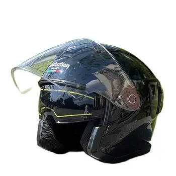 Оригинални цветни, черно полушлем с двойни лещи за жени и мъже, състезателен мотоциклет шлем, детски каска Capacete Casco