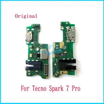 Оригиналът е за Tecno Spark 7 Pro USB-порт за зарядно устройство конектор за док-станция гъвкав кабел