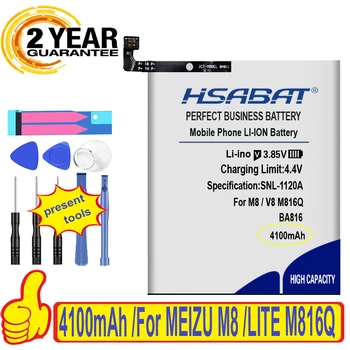 Основен марка, 100% Нова батерия BA816 с капацитет 4100 mah батерии за Meizu M8 M8 Lite M816Q V8