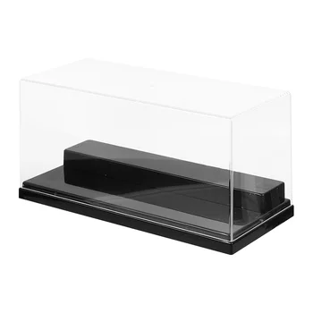 Прозрачна витрина-органайзер за кубчета за съхранение, Защитно витрина за плотове за детски играчки-действие