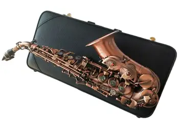 Професионално сопрано, играющее на детската саксофон bend Antique Copper S-992 Sax Си Бемол музикални инструменти Безплатна доставка