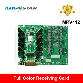 Пълноцветен видео екран Novastar MRV412 с много led, лента с приемно карта, 12 на пристанищата HUB75E, контролер интерфейс 512x512 пиксела