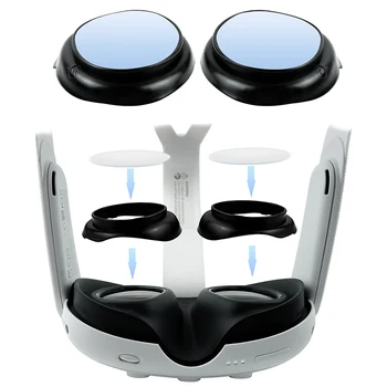 Рамки за защита на лещи за очила за виртуална реалност за слушалки Meta с огледално кърпа + огледална кутия, броня за очила с защита от надраскване, антисиняя леща