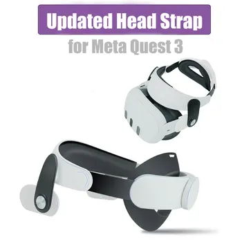 Регулируема Глава каишка виртуална слушалки За Обновяване на Meta Quest 3 Луксозни лента за глава Алтернативен head-лента За Аксесоари Meta Quest 3 за виртуална реалност