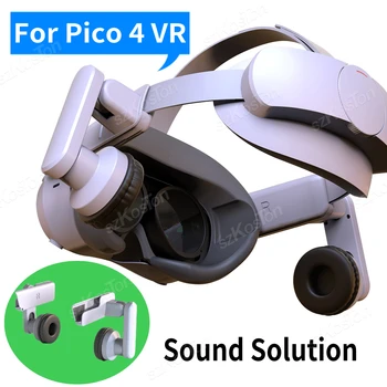 Регулируеми Комфортни Слушалки за виртуална слушалки Pico 4 Подобрено Звучене Игри Стерео за Аксесоари PICO4 Главоболие Каишка Звука решение