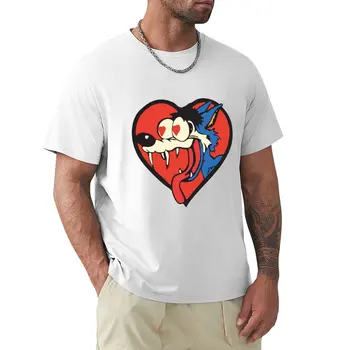 Реколта тениска Jesus Lizard с влюбени вълк, потници, облекло лятото оверсайз, мъжки ризи с графичен дизайн, комплект