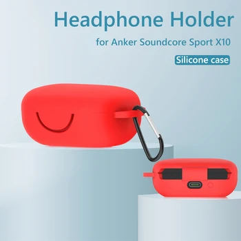 Силиконов калъф за слушалки, обикновен мек калъф-стойка за слушалки, Противоударные калъфи за зарядно устройство за Anker Soundcore Sport X10