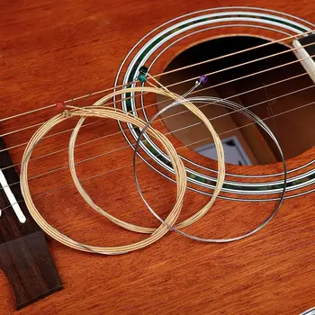 Специални бронзови струни за народната китара с шестигранным стоманена сърцевина на повишена здравина, китара медни струни Универсални 6 бр. /компл.