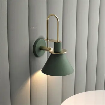 Стенен лампа Nordic Светлини Clarion, лесен Европейския монтиран на стената лампа LED E27 3 цветове за спалня, дневна, ресторант, кухня, коридор