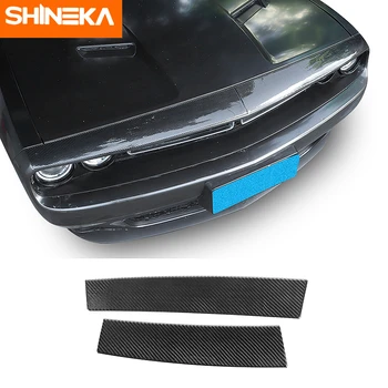 Стикери от карбон SHINEKA за предната част на превозното средство Dodge Challenger, украса на капака на двигателя, капака на панела за Dodge Challenger 2015 +