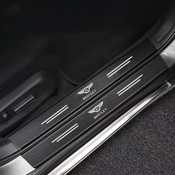 Стикери от карбон на праговете на автомобила, които предпазват от надраскване задна броня за Bentley GT MULLINER с логото, автомобилни аксесоари
