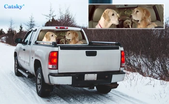 Украса на Стикер на Задното Стъкло на Колата Dog animal dog, Стикери Перфорированную Горната Лента за за Обратно виждане, Предното Стъкло на Камиона, Декор за Кола, Камион