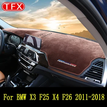 Фланелевый Подложка за таблото на BMW X3 G01 F25 X4 G02 F26 2011-2020 Противоскользящий Подложка За Арматурното табло Козирка Dashmat Килим Аксесоари За Интериора