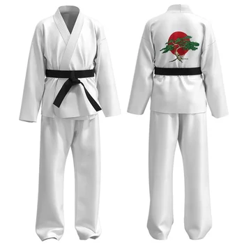 Форма за таекуондо, чисто бяло облекло за тренировки по карате, детски костюм за карате, мъжки и женски универсални капаци, комплект панталон