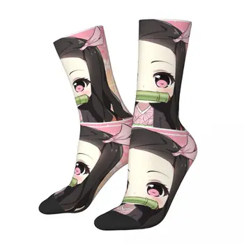 Чорапи Demon Slayer, мъжки и дамски модни чорапи Harajuku, пролет, лято, есен, Зима, чорапи със средна дължина, подаръци